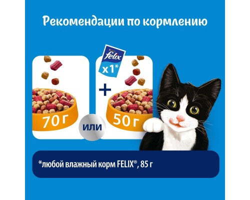 Корм Felix сухой корм Двойная Вкуснятина® для котят до года, с курочкой 600 г