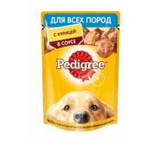 Pedigree влажный корм для взрослых собак всех пород, с курицей в соусе 85 г