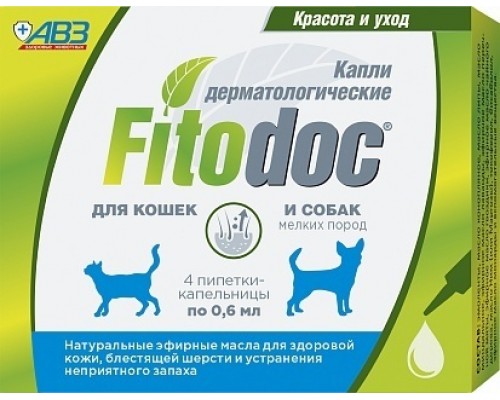 Агроветзащита  FITODOC капли дерматологические для мелких пород собак и кошек 16 г