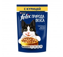 Felix влажный корм Природа вкуса для взрослых кошек, с курицей в соусе