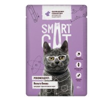 Smart Cat паучи для взрослых кошек и котят кусочки кролика в нежном соусе