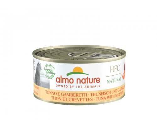 Almo Nature (консервы) консервы для кошек, с тунцом и креветками, 55% мяса