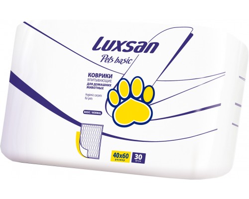 Luxsan пеленки для животных 40x60 см, 30 шт. (100% целлюлоза) 40?60см