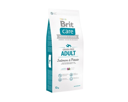 Корм Brit care для взрослых собак с лососем и картофелем 3 кг