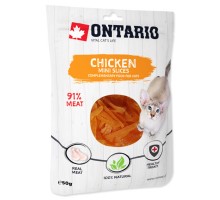 Ontario (консервы, лакомства) лакомство для кошек куриные мини ломтики 50 г