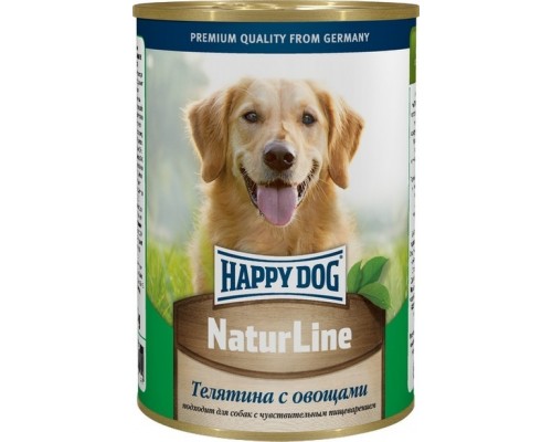 Happy dog кусочки в фарше для собак: телятиной с овощами 410 г