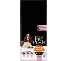 Корм Purina Pro Plan для собак старше 7 лет средних и крупных пород с чувствительной кожей, с высоким содержанием лосося 14 кг