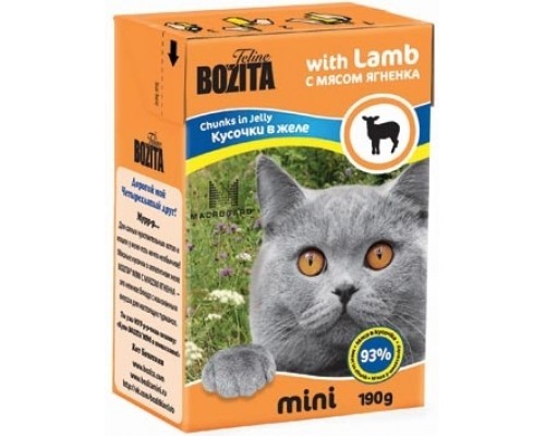 Bozita mini Кусочки в желе для кошек с ягненком