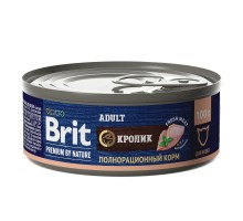 Brit консервы с кроликом для взрослых кошек