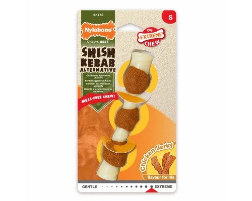 Nylabone кость для собак 0-11 кг, вкус экстремальный шашлык, вяленый цыпленок 119 г