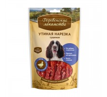 Деревенские лакомства утиная нарезка сушеная для собак (100% мясо) 90 г