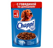 Chappi влажный корм для собак "Говядина по-домашнему" 100 г