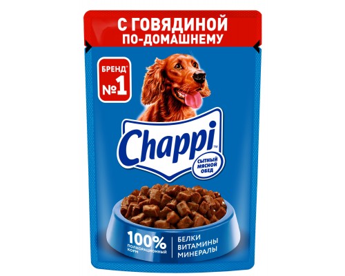 Chappi влажный корм для собак "Говядина по-домашнему" 100 г