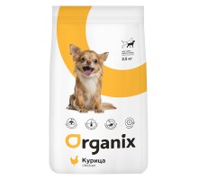 ORGANIX сухой корм для собак малых пород, с курицей 12 кг