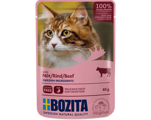 Bozita кусочки в желе для кошек, с говядиной