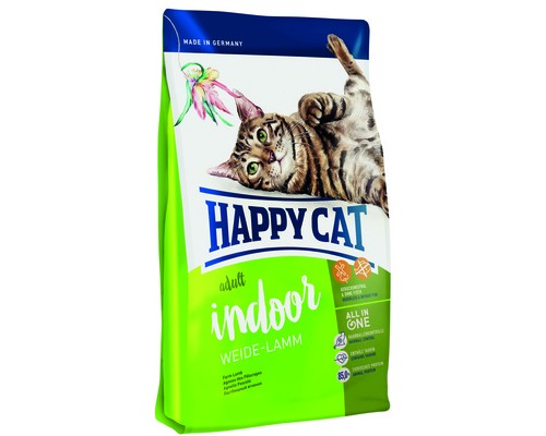 Корм Happy cat сухой корм для кошек Happy Cat "Эдалт ИНДОР" c ягнёнком ФитВелл 1,4 кг