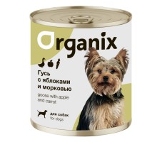 Organix консервы для собак Фрикасе из гуся с яблоками и морковкой 100 г