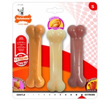 Nylabone набор из 3 косточек экстра-жестких (арахисовая паста/курица/бекон), S 179 г