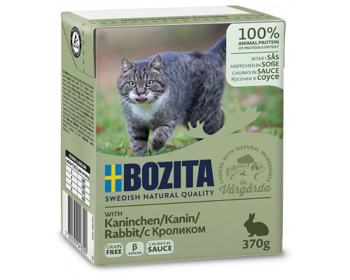 Bozita кусочки в соусе для кошек, с кроликом