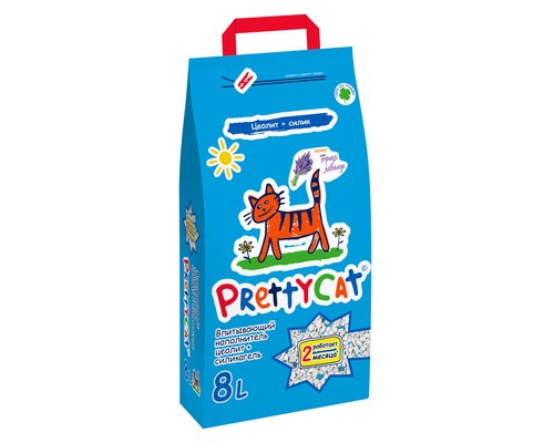 Pretty Cat наполнитель впитывающий для кошачьих туалетов С ЛАВАНДОЙ 8л 4 кг