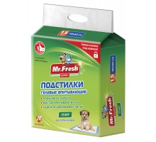 Mr.Fresh подстилка-пеленка для кошек и собак Expert Start, впитывающая, 40 см*60 см, 15 шт 300 г