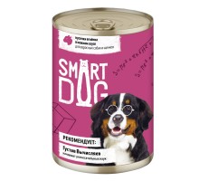 Smart Dog (влажный корм) консервы для взрослых собак и щенков: кусочки ягненка в нежном соусе 240 г