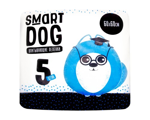 Smart Dog пелёнки впитывающие пеленки для собак 60х60, 5 шт 100 г