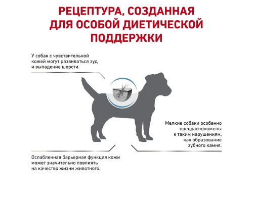 Royal Canin (вет.корма) для собак малых пород, до 10 кг, при дерматозе и выпадении шерсти 2 кг