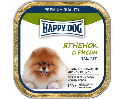 Happy dog паштет "Янёнок с рисом" 125 г