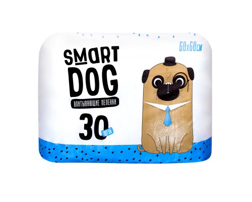 Smart Dog пелёнки впитывающие пеленки для собак 60х60, 30 шт 300 г