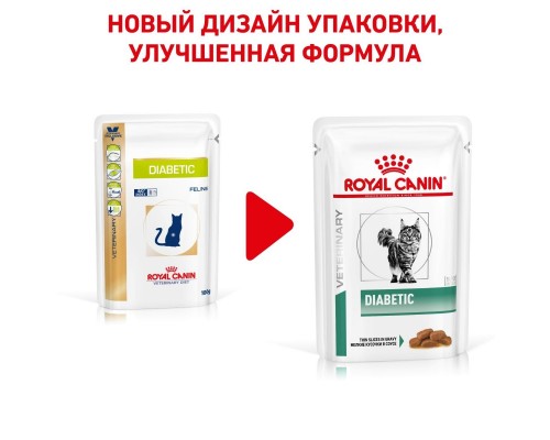 Royal Canin (вет. паучи) кусочки в соусе для кошек при диабете