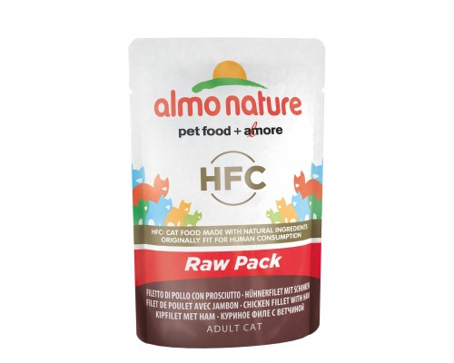 Almo Nature (консервы)  HFC Natural паучи мяса для кошек "Куриное филе с ветчиной"