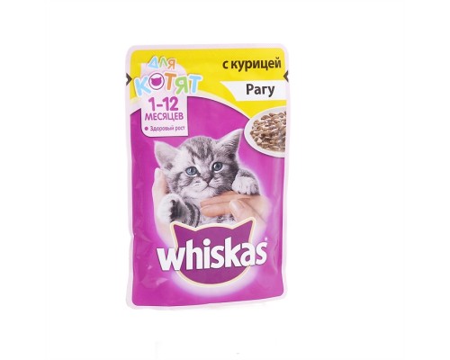 Whiskas влажный корм для котят "Рагу с курицей"