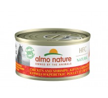 Almo Nature (консервы) консервы для кошек с курицей и креветками, 75% мяса