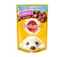 Pedigree влажный корм для щенков всех пород, с ягненком в соусе 85 г