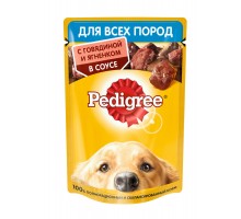 Pedigree влажный корм для взрослых собак всех пород с говядиной и ягненком в соусе 85 г