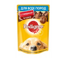 Pedigree влажный корм для взрослых собак всех пород с говядиной в соусе 85 г