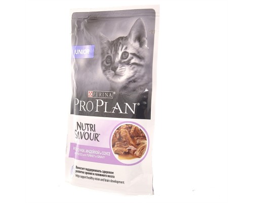 Purina Pro Plan (паучи) влажный корм Nutri Savour® для котят, с индейкой в соусе