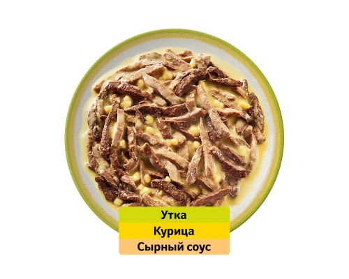 Whiskas "Аппетитный микс" курица и утка с сырным соусом для кошек