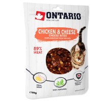 Ontario (консервы, лакомства) лакомство для кошек кусочки курицы и сыра 50 г