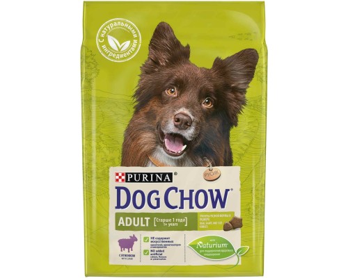 Корм Dog Chow для взрослых собак, с ягненком 2,5 кг