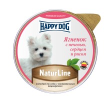 Happy dog паштет  "Янёнок с печенью, сердцем и рисом" 125 г