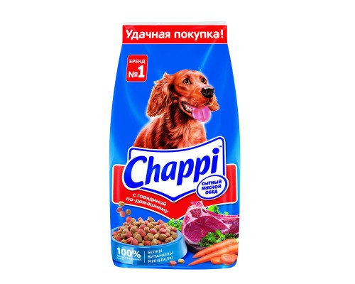 Корм Chappi сухой для собак «Сытный мясной обед. С говядиной по-домашнему» 2,5 кг