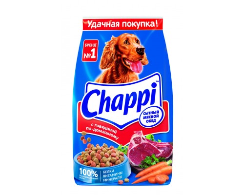 Корм Chappi сухой для собак «Сытный мясной обед. С говядиной по-домашнему» 2,5 кг