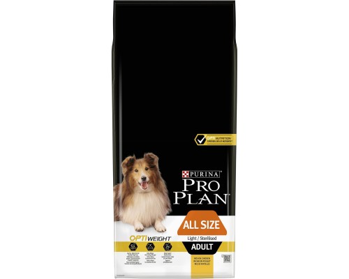 Корм Purina Pro Plan для склонных к избыточному весу и/или стерилизованных взрослых собак всех пород, с высоким содержанием курицы 14 кг