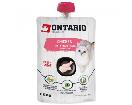 Ontario (консервы, лакомства) лакомство-паста для котят из свежего мяса курицы 90 г