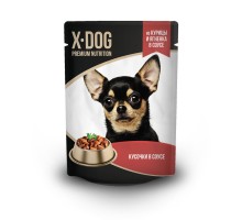 X-DOG влажный корм с курицей и ягнёнком в соусе для собак 85 г