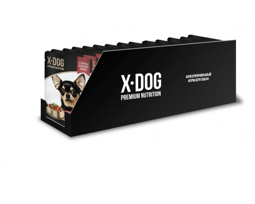 X-DOG влажный корм с курицей и ягнёнком в соусе для собак 85 г