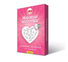 Cliny колпачки на когти для кошек "Мягкие коготки", прозрачные 40 шт