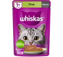 Whiskas влажный корм для кошек, паштет с уткой